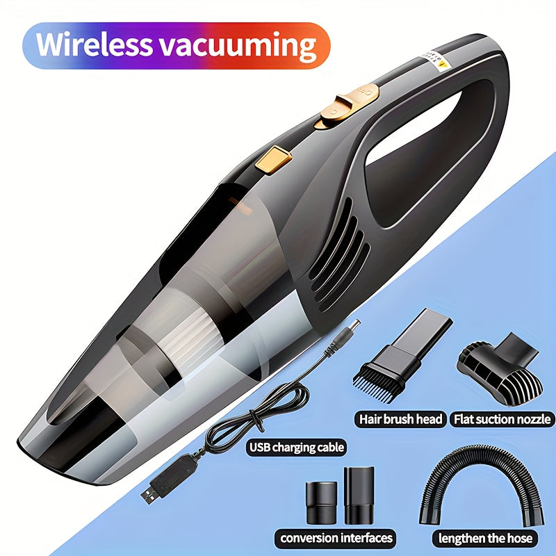 Car Mounted Wireless Vacuum Cleaner With Strong Power And Large Suction Mini Hand-held Car Vacuum Cleaner Household Indoor Small