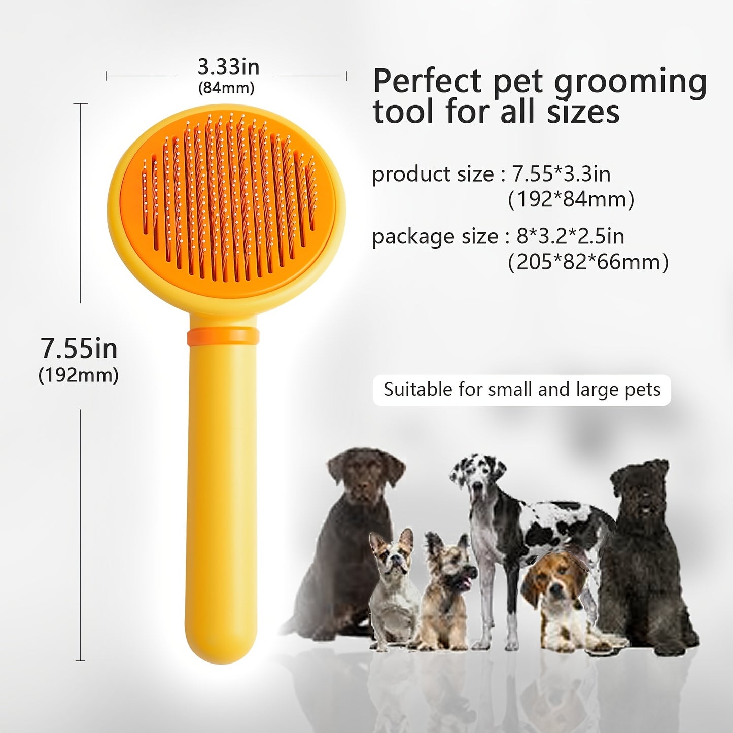 Chick Self-Cleaning Pet Hair Brush Comb - Perfect for Removing Tangles & Loose Hair, Plus Massage!