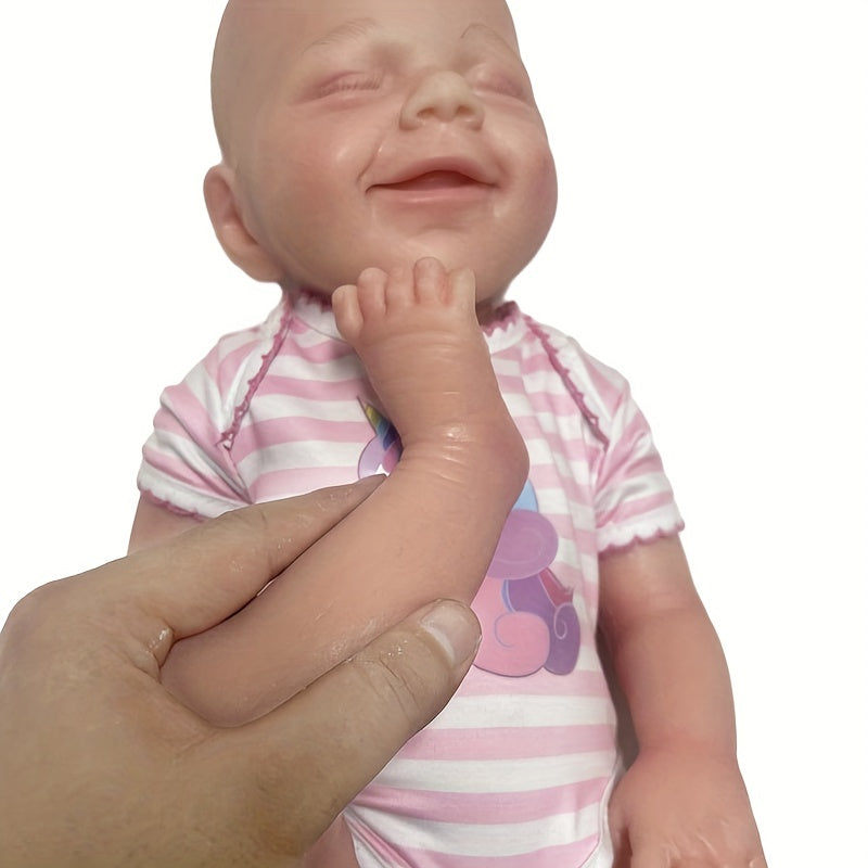 All Silicone Dolls, Mini Imitation Baby Soft Dolls, Children's Dolls Newborn Reborn Babies Parent-child Practice Birthday Christmas Gifts For Families Aged 6 And Over