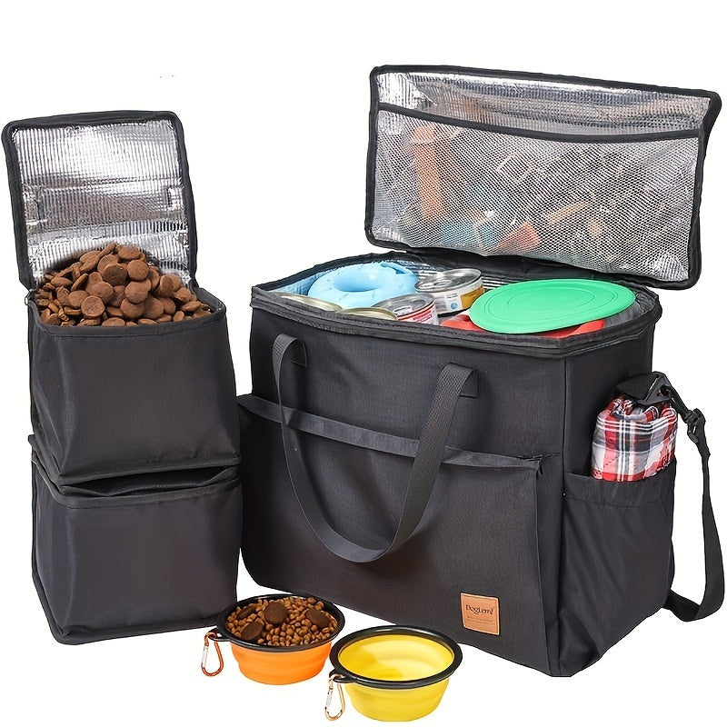 Saco de comida para cães, saco portátil de viagem para cães de grande capacidade, suprimentos para animais de estimação