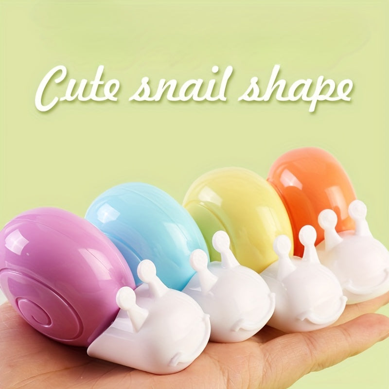 4pcs Of Stationery Large Capacity 0.2×236.2in (5mm×6m) Correction Tape, Small Snail Cute Cartoon Preschool Pupils Correction Tape