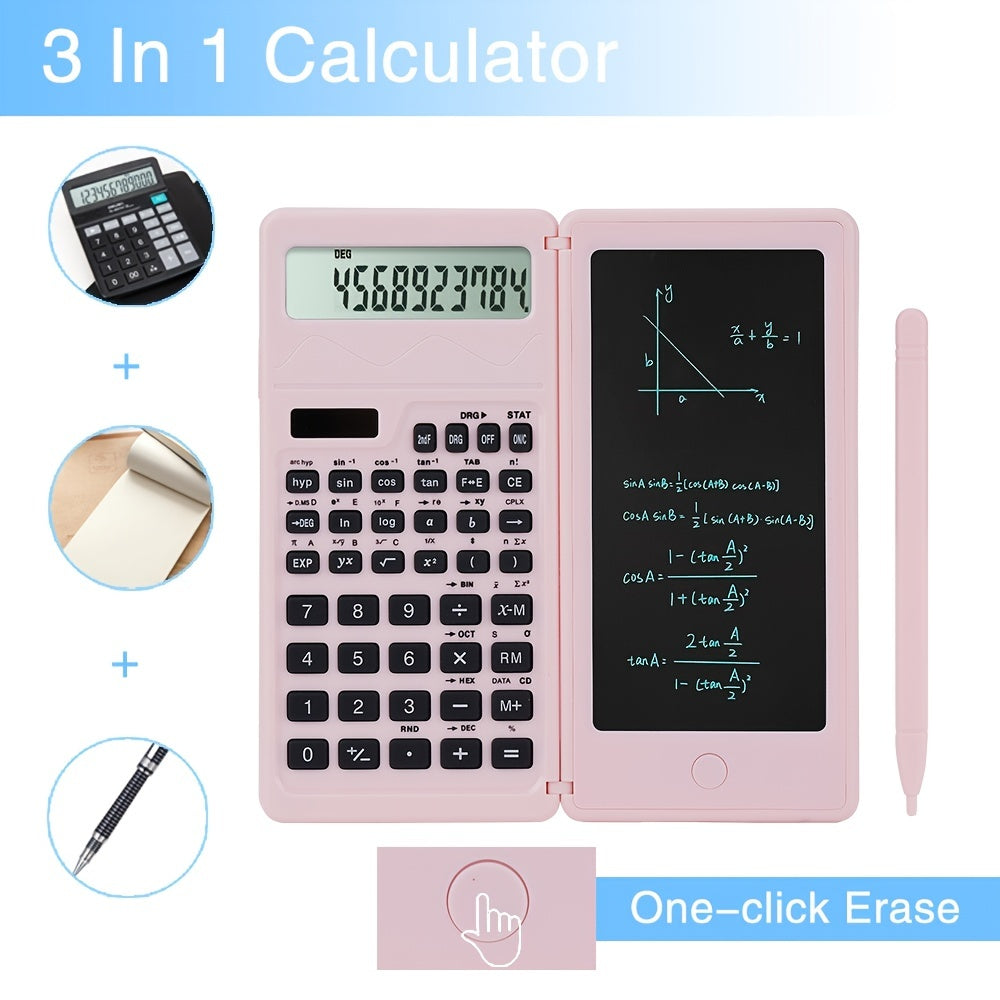 Solar Scientific Calculators,Multi-functional Pink Kawaii Calculator With Algebra, Trigonometry, And Calculus, Suitable For Students, Teachers, &Business Professionals, School Supplies (Pink)