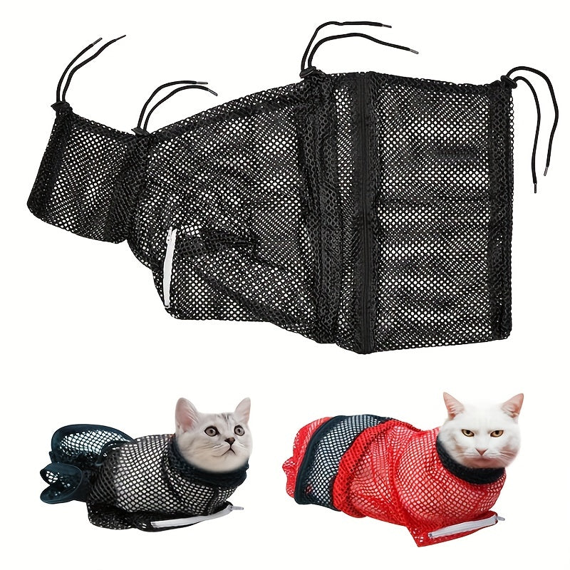 Keep Your Pet Clean & Comfortable with Our Premium Pet Grooming Mesh Bag & Harness!