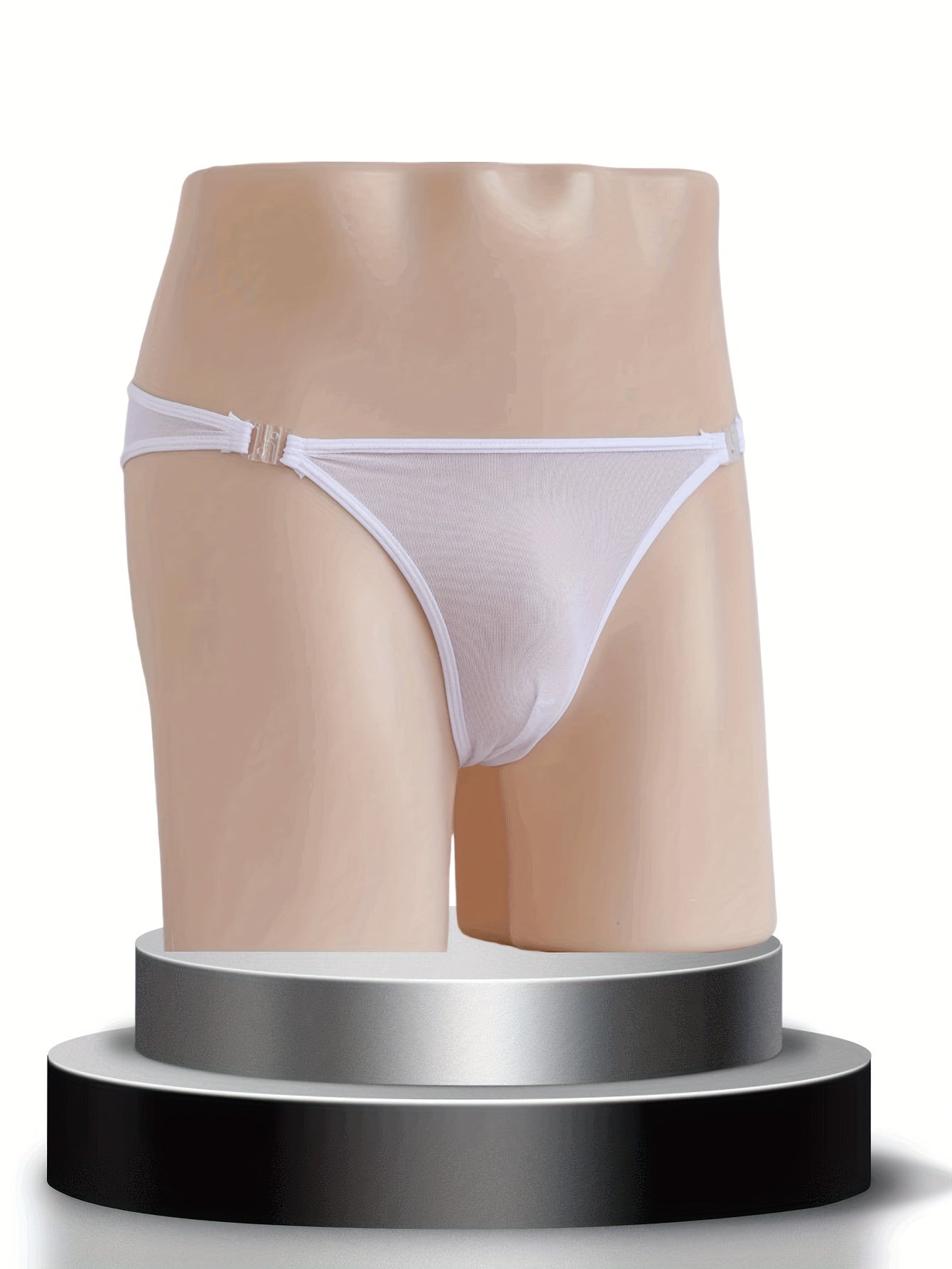 Cuecas de biquíni confortáveis respiráveis de malha masculina, calcinha de biquíni transparente sexy, roupa íntima masculina, adequada para boate