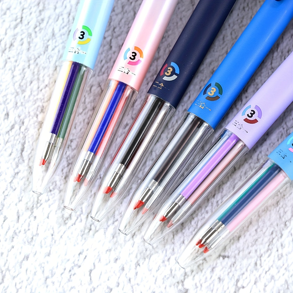 6pcs Retractable Gel Ink Pens: Smooth Writing, Extra Fine Point Tip, 0.5mm, 8 Assorted Colors - Perfect for Journaling, Note Taking & Coloring!