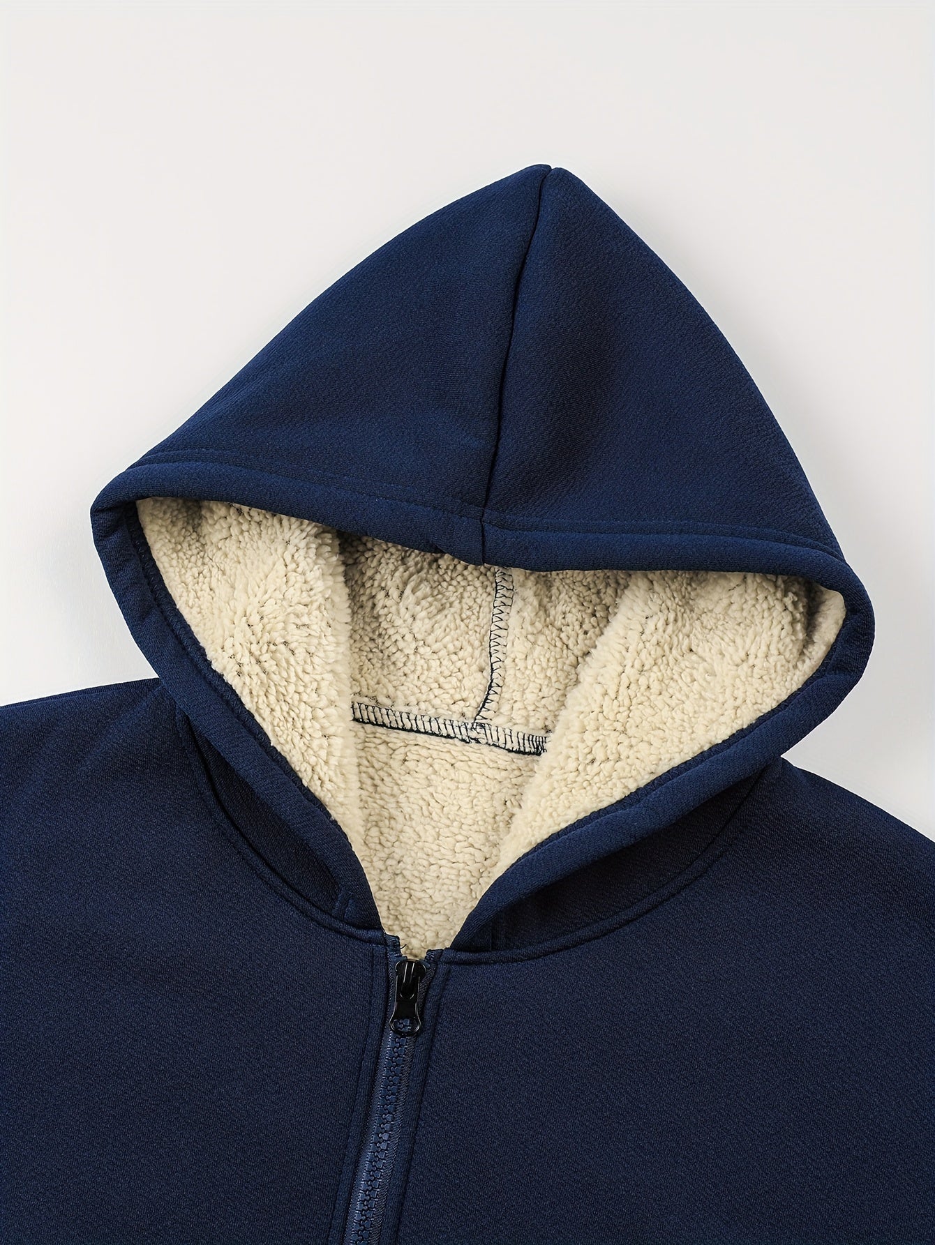 Plus Size Men's Casual Zip Up Fleece Hoodies, Long Sleeve Hooded Sweatshirt Jacket Coats