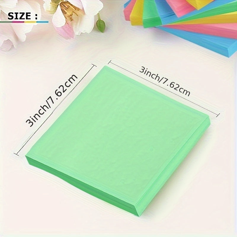 24 Packs Sticky Notes, 80 Pieces\u002Fbook, 4-color Self-adhesive, 3\