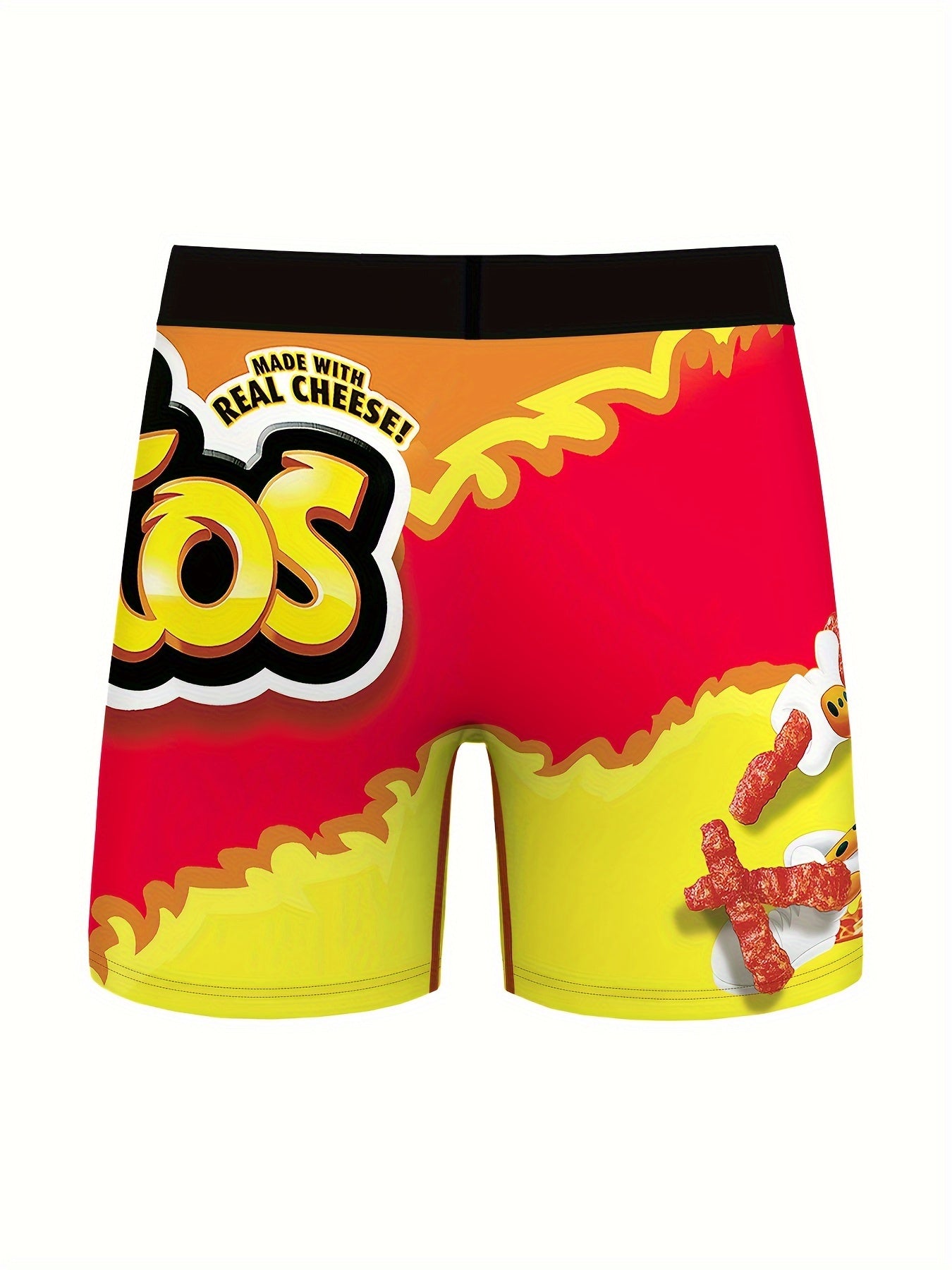 3 Stück Snack Digitaldruck Herren Grafik Lange Boxershorts Shorts, Atmungsaktive bequeme, schnell trocknende, dehnbare Boxershorts, Sport koffer, Badehosen für Strand pool, Herren-Neuheit Unterwäsche