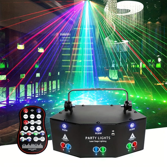 1pc 9 Eyes Pattern Colorful Lights Rotating KTV Color Changing Bedroom Room Decoration Bar Ambient Lights Bursting Indoor Smart Lights For Birthday Party,Christmas Decoration