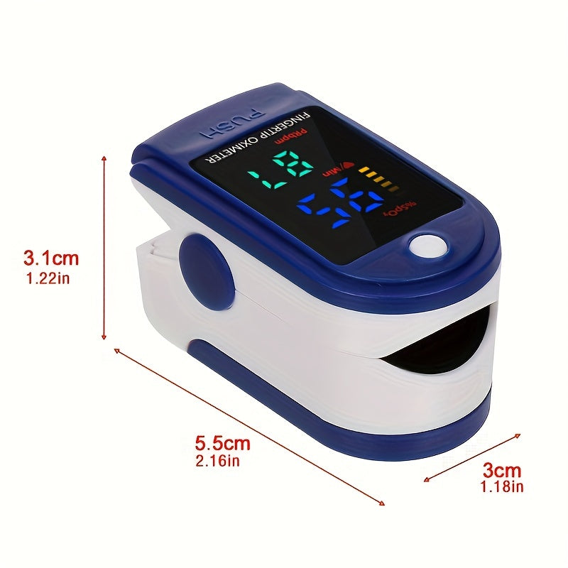 Oxímetro de pulso de ponta do dedo de 1 unidade, display digital LCD, para medir a taxa de pulso Oxigênio no sangue Cuidados de saúde domiciliar Monitor de pressão arterial Oximetr, sem bateria