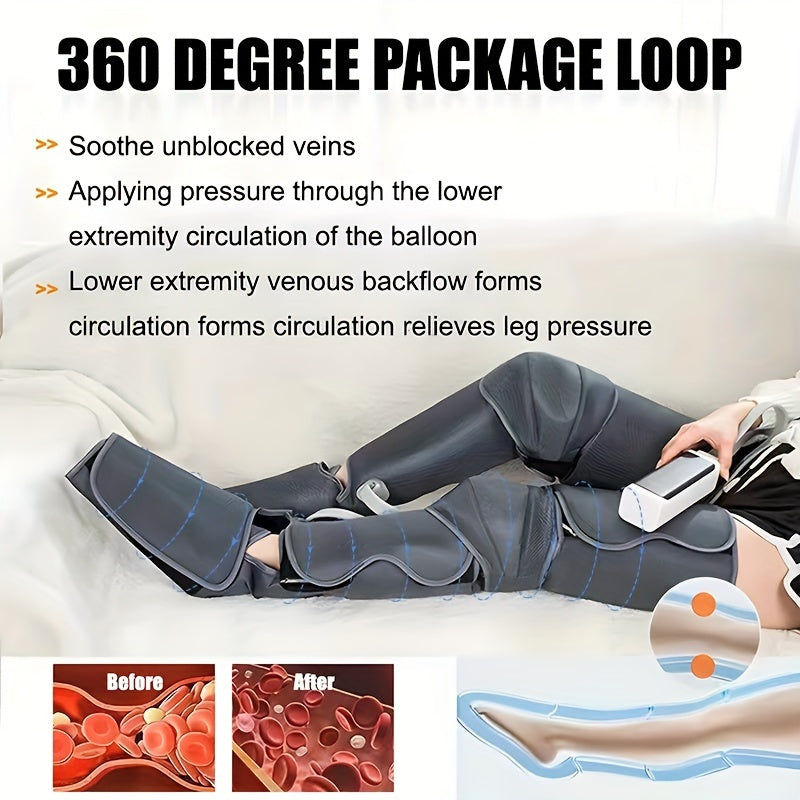 1pc Leg Massager For Household Use, Fully Automatic, Large And Small Leg And Stomach Edema, Varicose Veins, And Lower Limb Massage Instrument For The Elderly