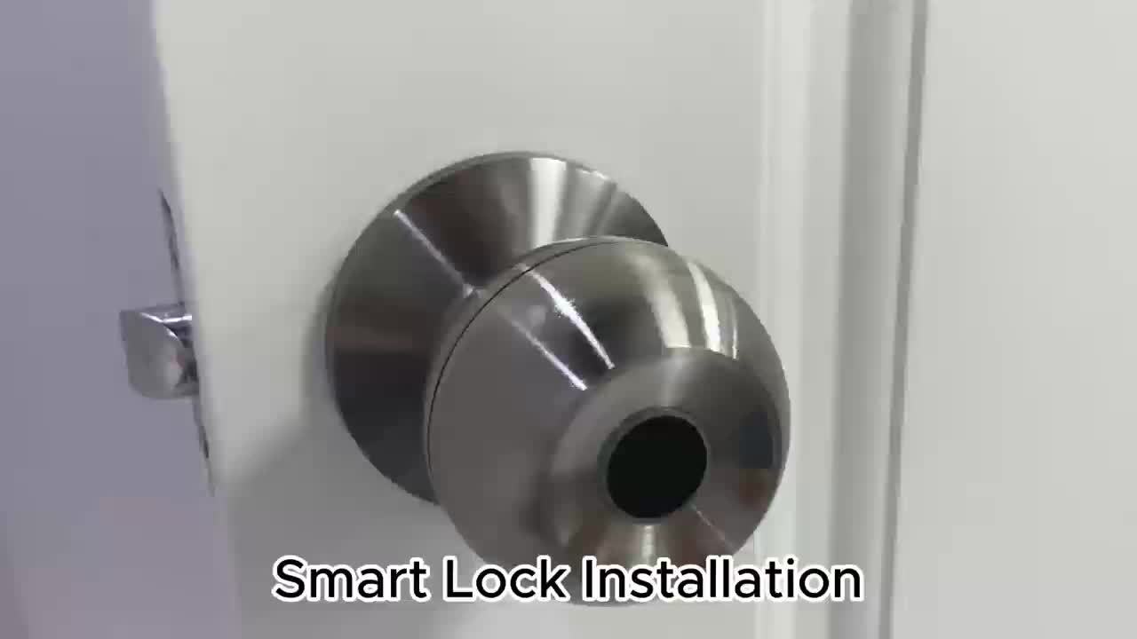 Smart Door Knob, Fingerprint Door Lock Smart Lock Biometric Door Lock Fingerprint Door Knob With App Control, Suitable For Bedroom,Cloakroom,Apartments Offices,Hotels - S10Y