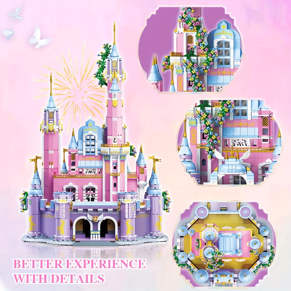 4780Pcs Dream Castle, Mini Particles Building Blocks, Creative Toys Assembly DIY Building Blocks, Toys Birthday Gifts,Magic Castle Building Kit, Street View Modular House Building Kit, Mini Bricks