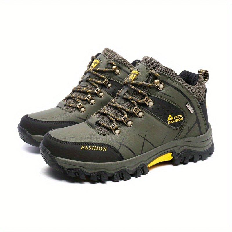 Men's Fashion Hiking Boots, Lightweight Waterproof Wear-resistant Non-slip Durable Comfortable Boots For Outdoor Hiking Trekking Camping