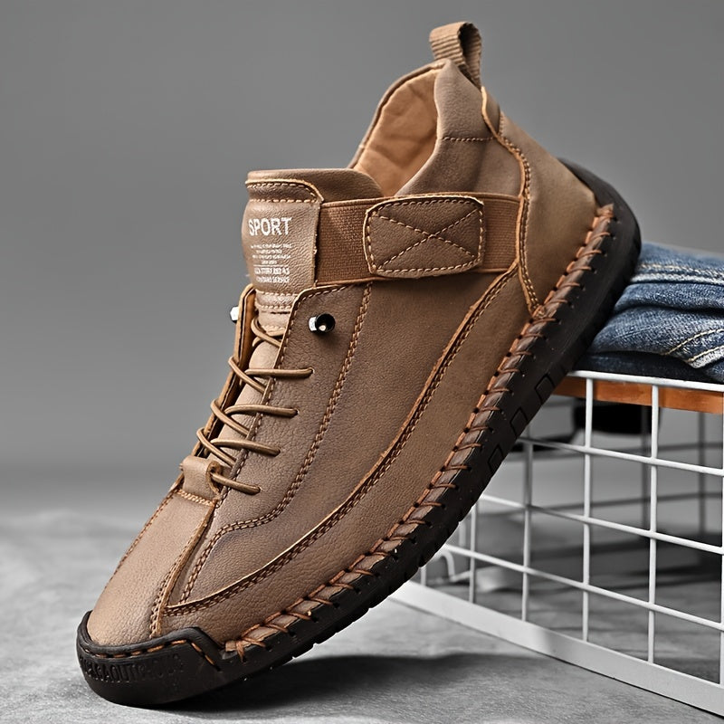 Homme Lacets Sneakers-Décontracté Cheville Haute Chaussures De Marche-Confortable Et Respirant