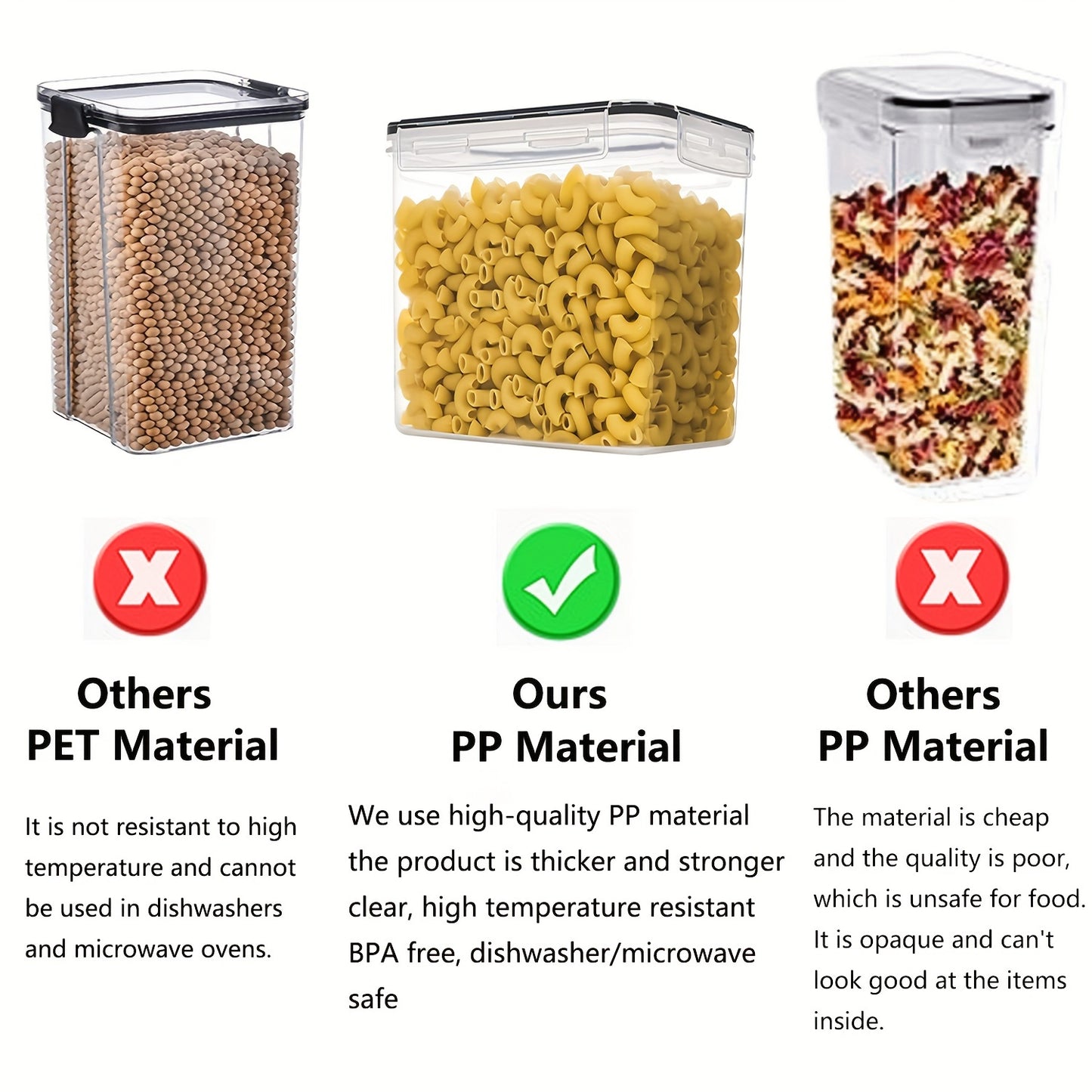 5 \ u002F9pcs Contenedores de almacenamiento de alimentos herméticos sin BPA con tapas-Perfecto para organizar y almacenar alimentos secos-Incluye etiquetas, marcadores y apto para lavavajillas-Ideal para cereales, pasta, harina y azúcar-Suministros de co