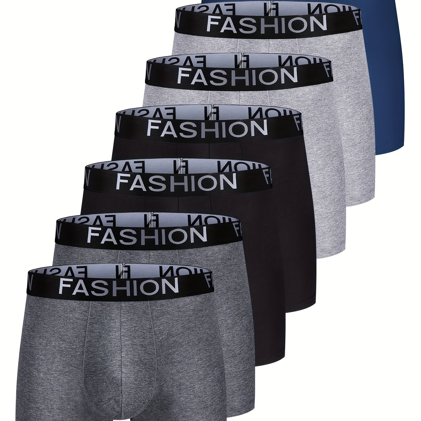 7pcs Herren Unterwäsche, Sport anti bakterielle hoch elastische atmungsaktive bequeme lange Boxershorts