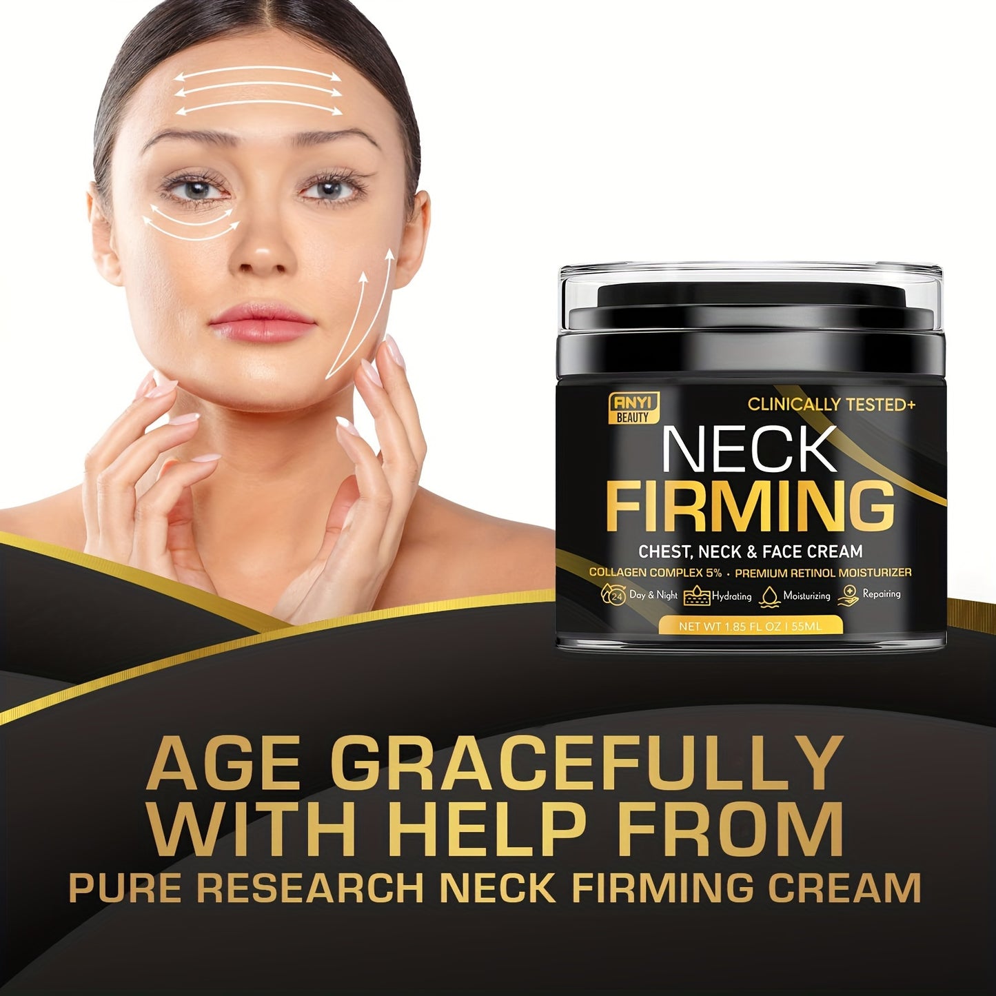 1.86oz Neck Firming Cream - Wrinkle Smoothing Cream – Use On Saggy  Turkey Neck, Tightener - Collagen & Retinol Skin Tightening Cream - Reduce The Look Of Aging Moisturizer  Neck