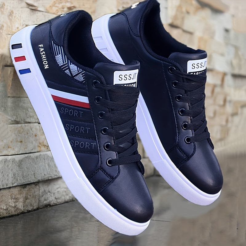 Men's Skate Shoes With Good Grip, Breathable Lace-up Sneakers