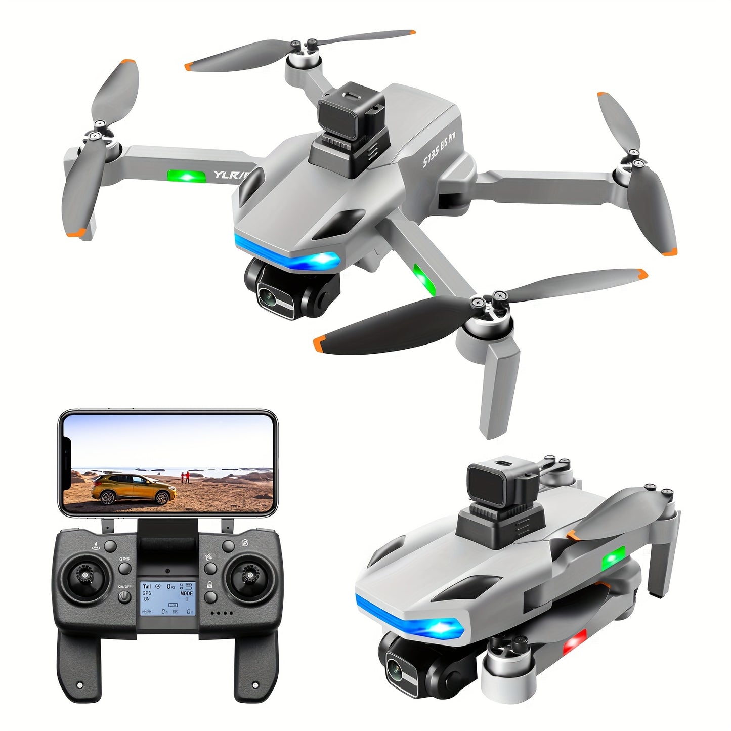 New S135pro  UAV Drone - 5G Signal, Dual WiFi, 1080P Camera, LCD Display, Quadruple Radar Obstacle Avoidance, Extended Flight Time.Perfect For Beginners Men's Gifts And Teenager Stuff