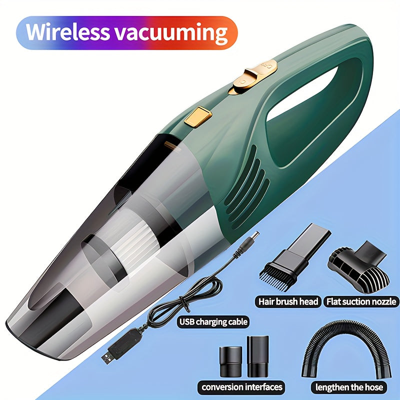 Car Mounted Wireless Vacuum Cleaner With Strong Power And Large Suction Mini Hand-held Car Vacuum Cleaner Household Indoor Small