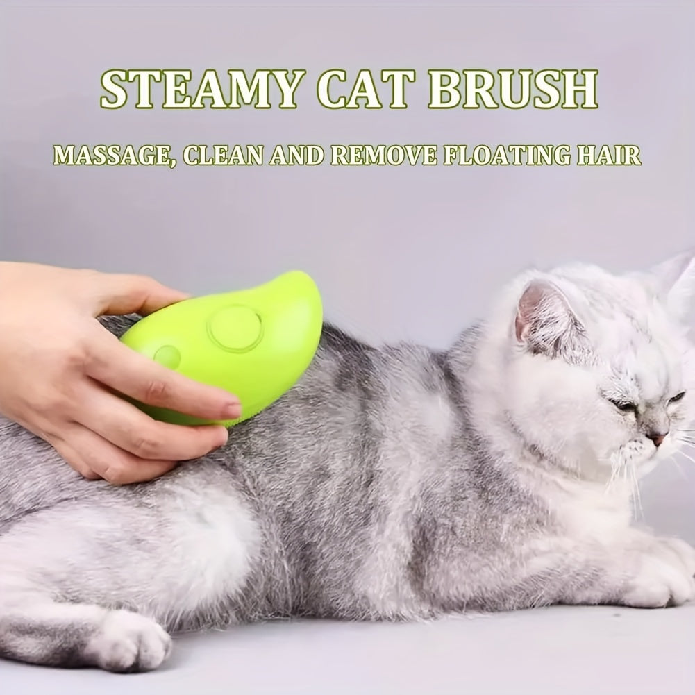 Pentes de massagem autolimpantes 3 em 1, escova de tratamento para animais de estimação para gatos, escova de vapor para animais de estimação, pente de carregamento USB para gatos, pente flutuante para remoção de pelos, massagem em spray elétrico para cui