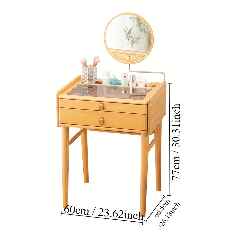 1pc Sea Shipping Multi-layer Dressing Table, Small Mini Rental House Free Installation Dressing Table, Japanese-style Room Makeup Table