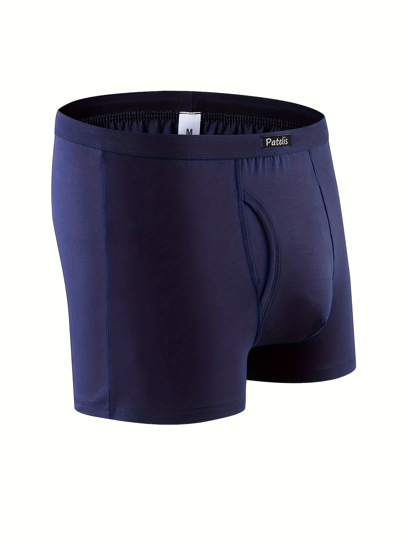 3 piezas de los hombres más tamaño Boxer Breifs, bragas de boxeador de color liso casual, transpirable cómodo secado rápido elástico Boxer Trunks, ropa interior de hombre, ropa interior de algodón 95%