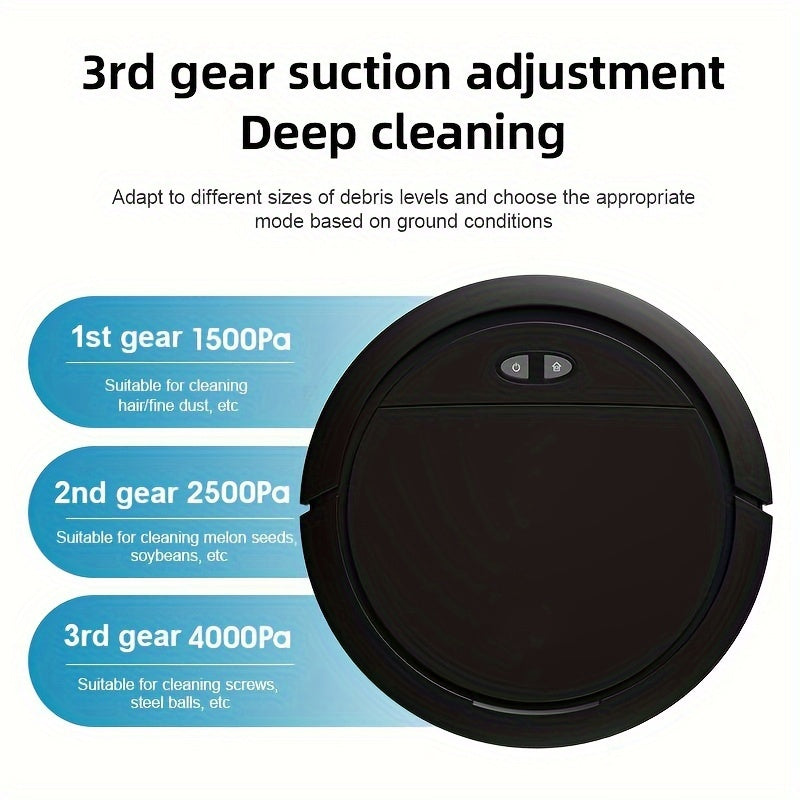 1pc, Smart Robot Vacuum Cleaner Home Sweeping Robot, Mopping Robot Vacuum Cleaner, Automatic Floor Scrubbing Machine With Super Strong Suction, Intelligent Automatic Retrieval And Charging APP, A Good Helper For Controlling Home Floor Care