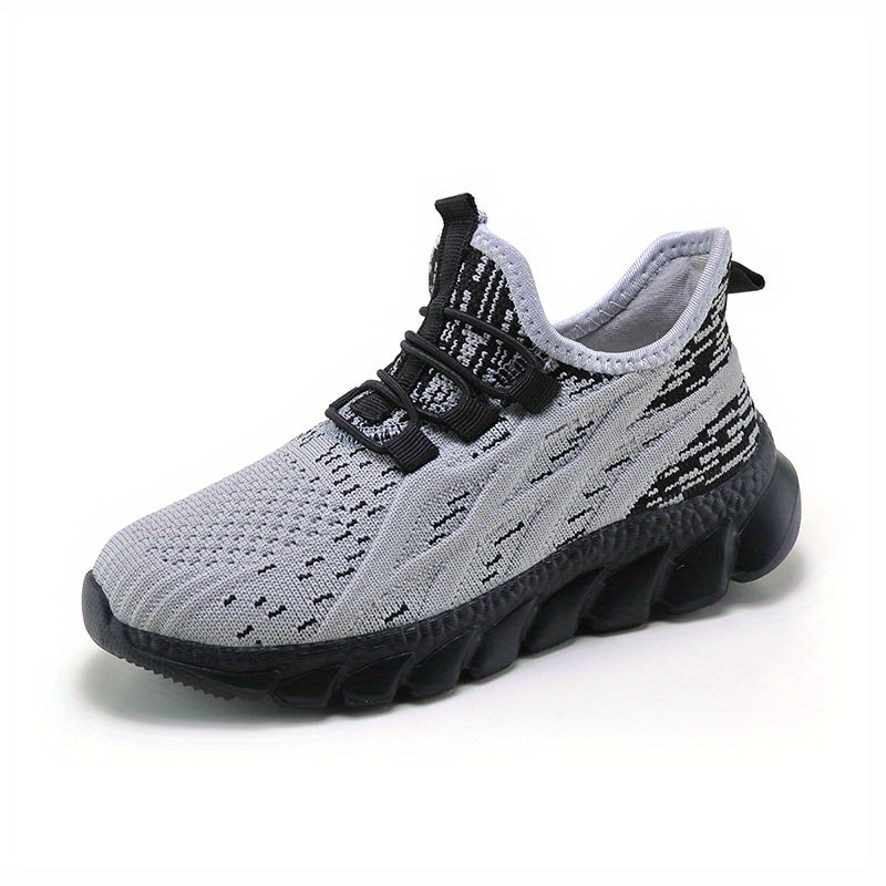 Kids Boys Trendy Breathable Lightweight Shoes Outdoor Comfortable Low Top Slip On Walking Sneakers, Casual Shoes For Fall And Spring