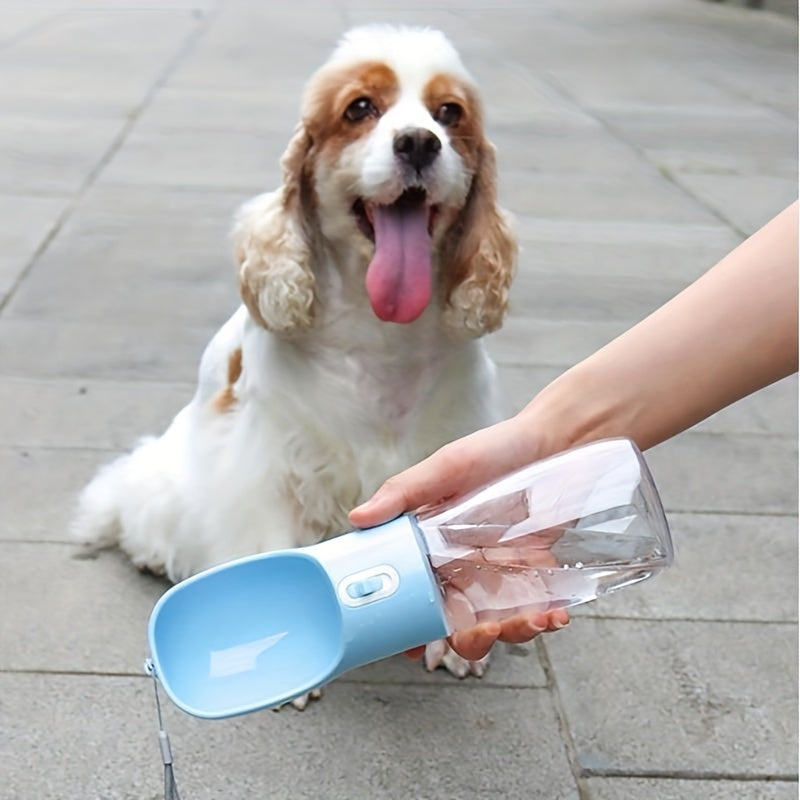 Botella de agua portátil para perros-Botella de bebida para mascotas a prueba de fugas con tazón para viajes y actividades al aire libre