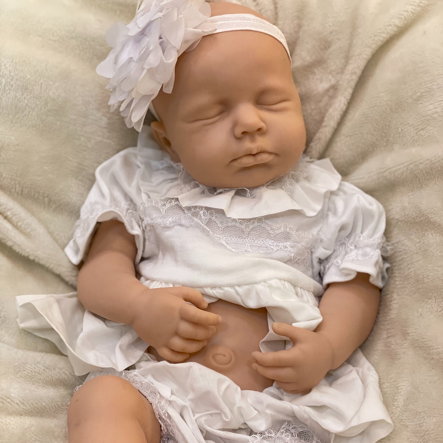 19.69inch Unpainted Silicone Girl Bebe Reborn Dolls Lifelike Sleeping Full Body Soft Solid Silicone Reborn Dolls For Collection Series Boneca Reborn Corpo De Silicone