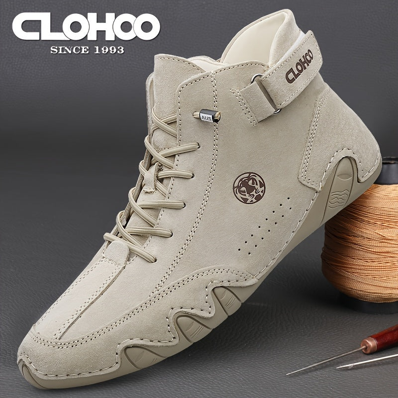 CLOHOO PLUS GRÖSSE Trendy Stiefeletten für Herren mit oder ohne warmes Plüsch futter, bequeme rutsch feste Freizeit schuhe