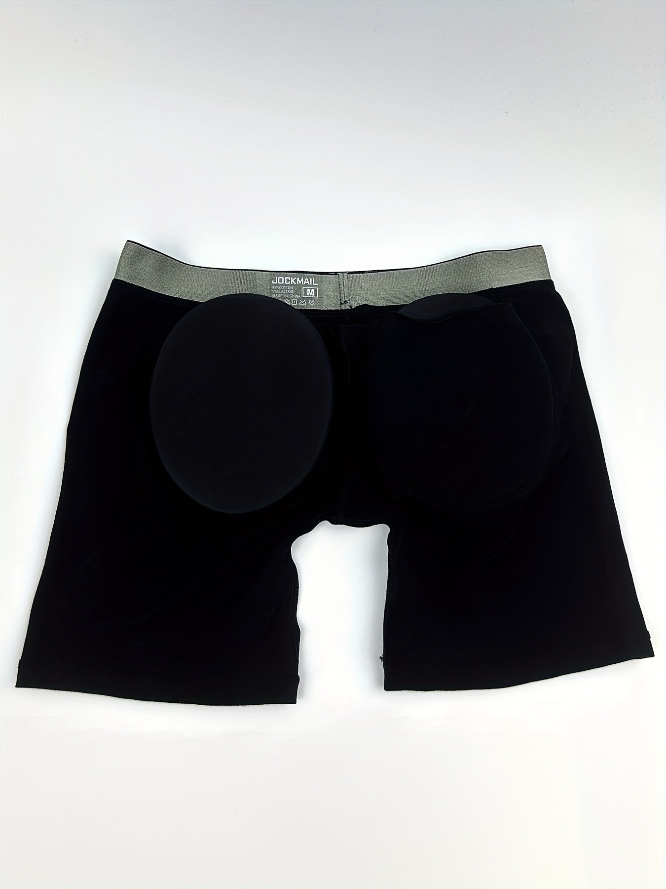 Almofada de quadril removível, cuecas boxer elásticas masculinas, roupa íntima confortável e respirável