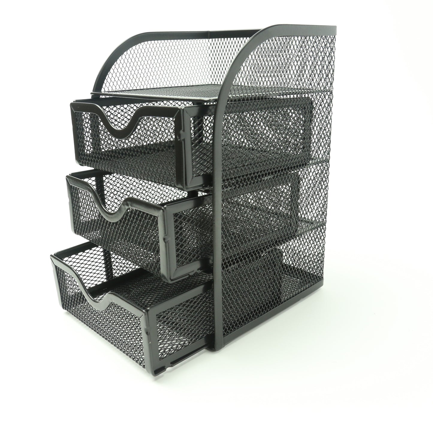 Organize Your Desk with This 4 Tier Mesh Desk Organizer - Perfect for School, Dorm, and Home Office!