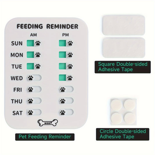 Plastic Dog Feeding Reminder, Magnetic Reminder Sticker Sign With Double-sided Adhesive Tape