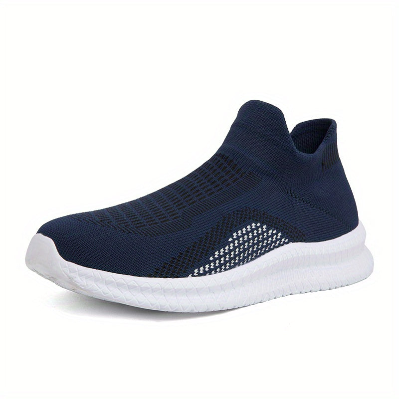 Men's Breathable Lightweight Slip On Casual Shoes, Outdoor Non-slip Soft Sole Sneakers, Spring And Summer