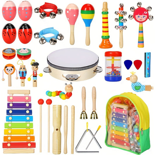 33-Piece Musical Instrument Set - Includes 18 Different Types Of Instruments For Hours Of Fun And Learning