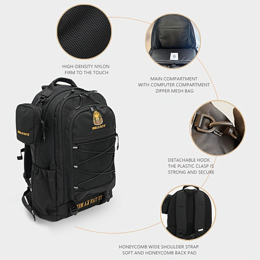 Casual Shoulder Bag, Waterproof Material Large Capacity Backpack, Student Schoolbag, Computer Bag For Men And Women