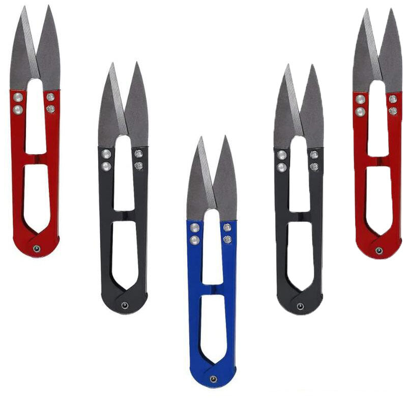 U Sewing Scissors Clippers, Mini Small Thread Snips Trimming Nipper - Great For Stitch, Craft & DIY Supplies (Random Colors)