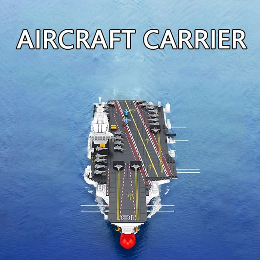 Fujian Aircraft Carrier Building Blocks, High Difficult Large Boat Toys, Handmade DIY Treasure Edition Ornaments, Assembly Set, Model, Birthday Gift