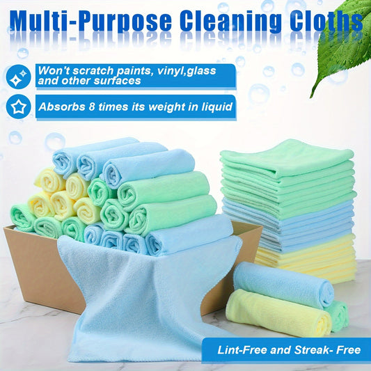 210pcs, Microfiber Cleaning Cloth, Dishwashing Cloth, Multifunctional Cleaning Towel, Household Rag, Kitchen Bathroom Cleaning Towel, Durable Absorbent Towel,  Easily Remove Stains And Grease, Cleaning Supplies, Cleaning Gadgets, Christmas Supplies