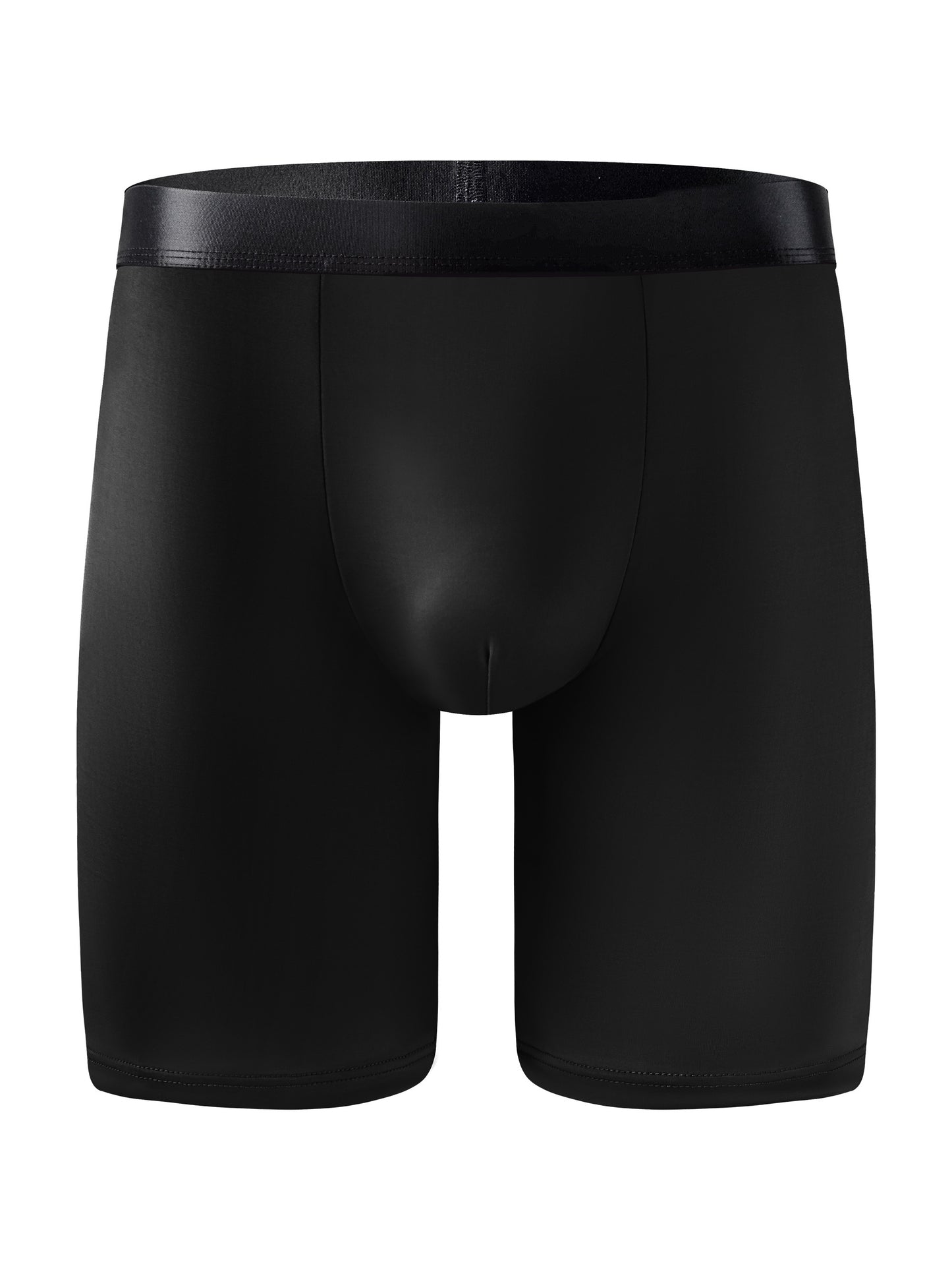 Pantalones cortos largos de los boxeadores del tamaño extra grande de los hombres 4pcs, troncos elásticos cómodos respirables de los boxeadores de los deportes de secado rápido, ropa interior de moda de los hombres