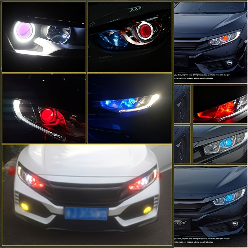 2pcs Car Headlight LED Angel Eye Ring Light Strips, 23cm\u002F9.05in RGB App Control Super Bright, For Car Motorcycle Headlight Lighting Accessories