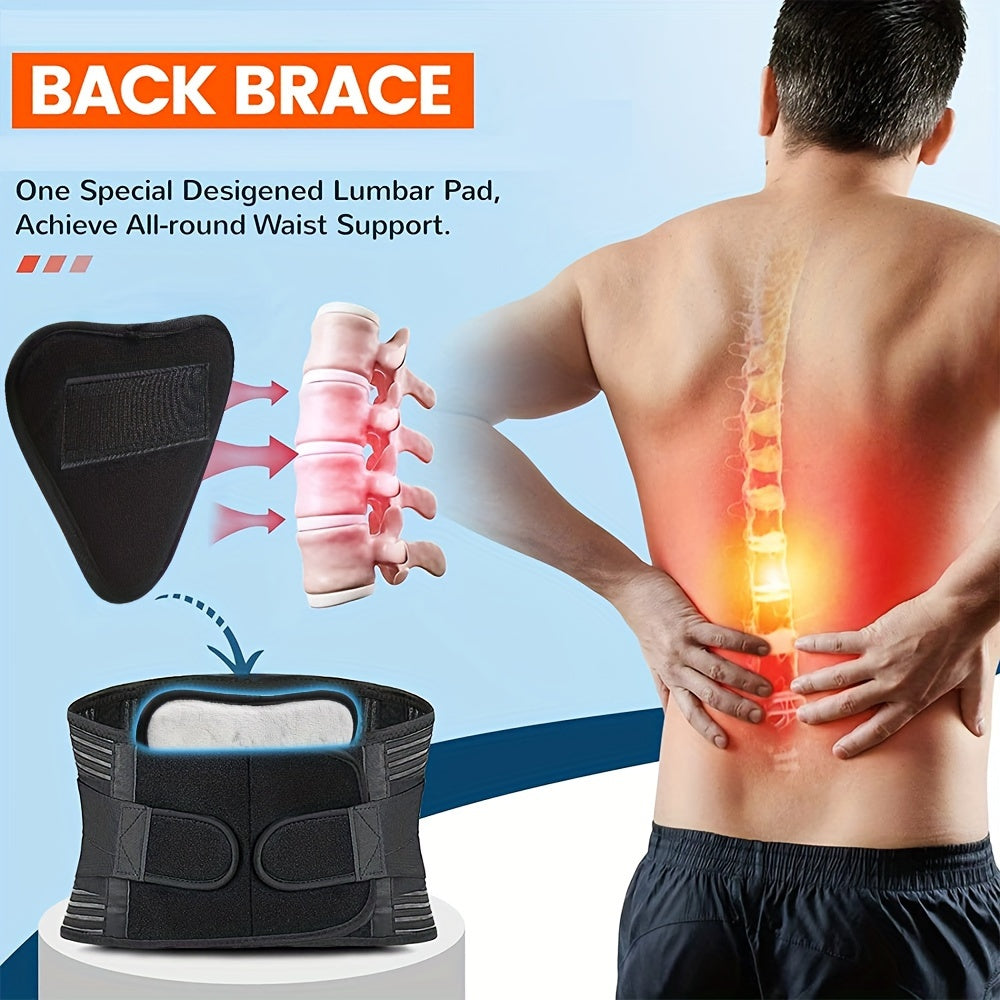 Back Brace For Lower Back Support, Lumbar Support Belt For Women & Men, Breathable Lower Back Brace With Lumbar Pad