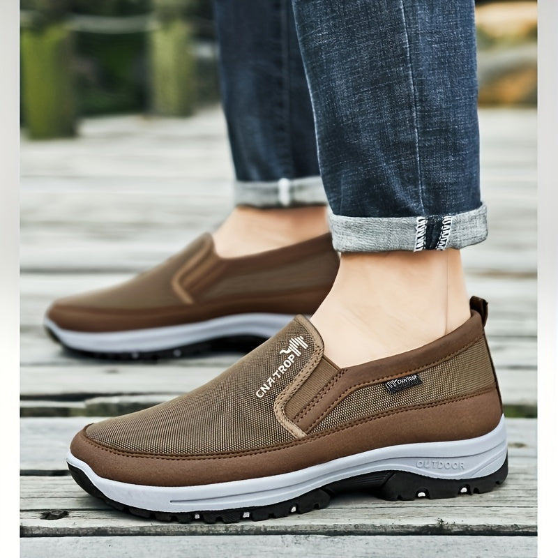 Men's Classic Solid Loafer Shoes: Lightweight, Breathable, Anti-Skid Slip-On Shoes For Outdoor Activities!