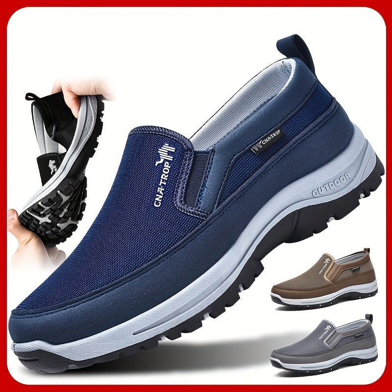 Men's Classic Solid Loafer Shoes: Lightweight, Breathable, Anti-Skid Slip-On Shoes For Outdoor Activities!