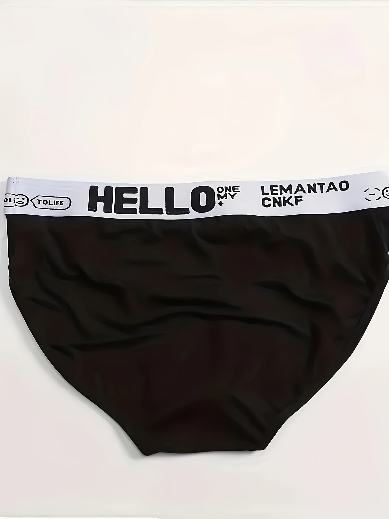 10pcs Men's Fashion 'HELLO Print Cool Briefs For Summer, Bikini, Sexy Comfortable Underwear