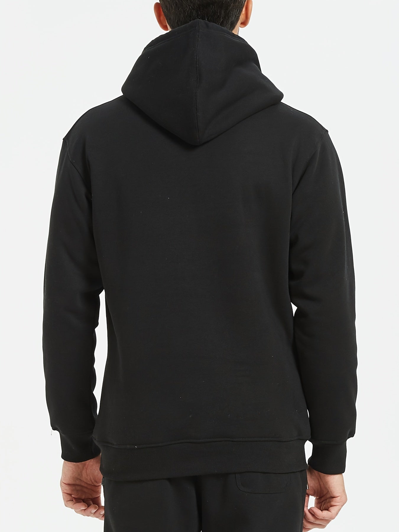 Men's Casual Stylish Solid Hooded Sweatshirt, Long Sleeve Tees For Spring\u002Fautumn, Men's Clothing, Plus Size