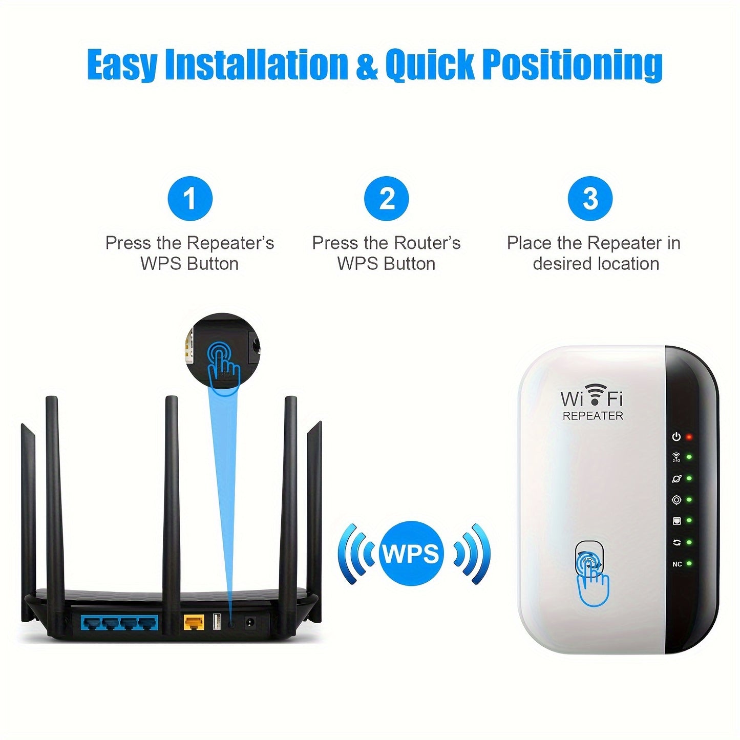 WiFi Repeater Wireless Signal Booster 300M Wireless Signal Amplifier